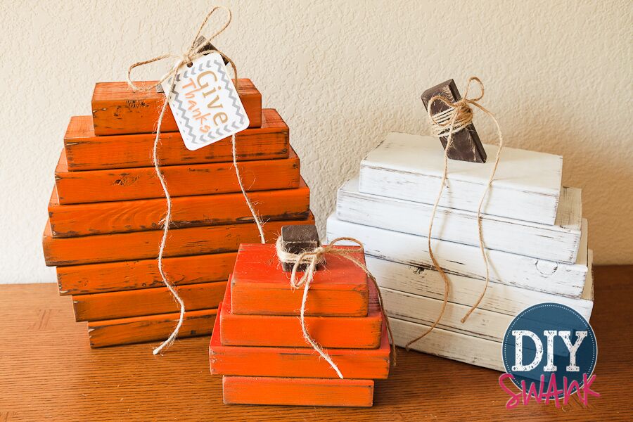 Rustic Wood Pumpkins - DIY Fall Decor - Swanky Design Co.