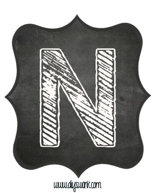 Chalkboard Letters for BannersFree Printable Swanky Design Co.