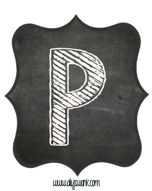 Chalkboard Letters for BannersFree Printable Swanky Design Co.
