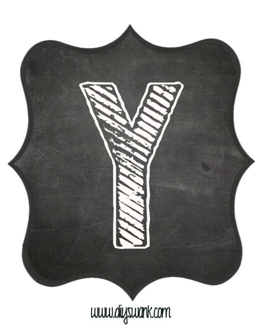 Chalkboard Letters for BannersFree Printable Swanky Design Co.